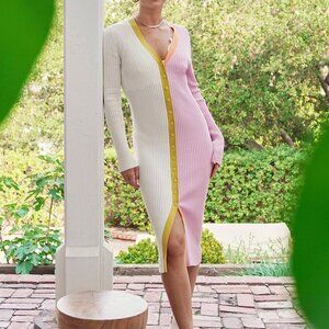 **NEW** MYSTREE COLOUR BLOCKED LONG SWEATER CARDIGAN DRESS